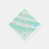 Pastel green Baby Birthday Napkins Serviette (Ecke)