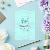 Pastel green baby in bloom monogram baby shower te acryleinladungen (In Situ (Hochzeit))