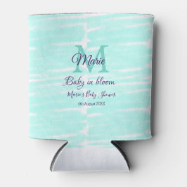 Pastel green baby in bloom monogram baby shower te dosenkühler