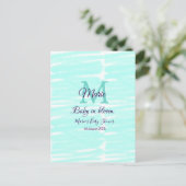 Pastel green baby in bloom monogram baby shower te postkarte (Stehend Vorderseite)
