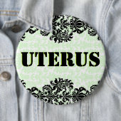 Pastel Green & Black Damas GOP Uterus Obsession Button (Beispiel)