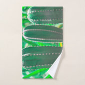 Pastel Green cactus Pflanze Blätter Badhandtuch Set (Handtuch)