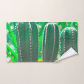 Pastel Green cactus Pflanze Blätter Badhandtuch Set (Handtuch)