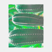 Pastel Green cactus Pflanze Blätter Fleecedecke (Vorderseite)