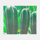 Pastel Green cactus Pflanze Blätter Fleecedecke (Vorderseite (Horizontal))