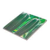 Pastel Green cactus Pflanze Blätter Fliese (Seite)