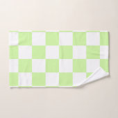 Pastel Green Checkered Gingham Pattern Badhandtuch Set (Handtuch)