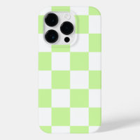 Pastel Green Checkered Gingham Pattern