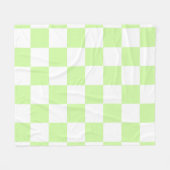 Pastel Green Checkered Gingham Pattern Fleecedecke (Vorderseite (Horizontal))