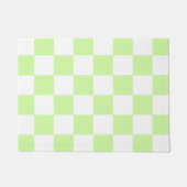 Pastel Green Checkered Gingham Pattern Fußmatte (Vorderseite)