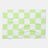 Pastel Green Checkered Gingham Pattern Geschirrtuch (Horizontal)