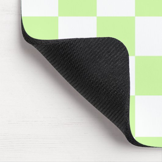 Pastel Green Checkered Gingham Pattern Mousepad (Ecke)