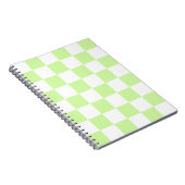 Pastel Green Checkered Gingham Pattern Notizblock (Rechte Seite)
