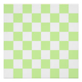 Pastel Green Checkered Gingham Pattern Poster (Vorderseite)