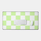 Pastel Green Checkered Gingham Pattern Schreibtischunterlage (Tastatur & Maus)