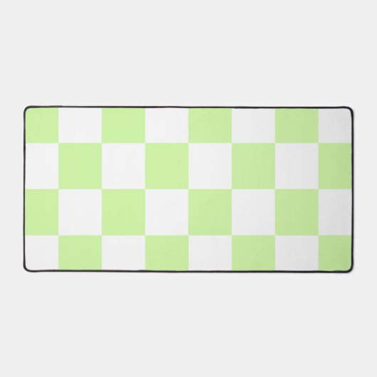 Pastel Green Checkered Gingham Pattern Schreibtischunterlage (Vorderseite)