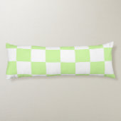 Pastel Green Checkered Gingham Pattern Seitenschläferkissen (Rückseite)