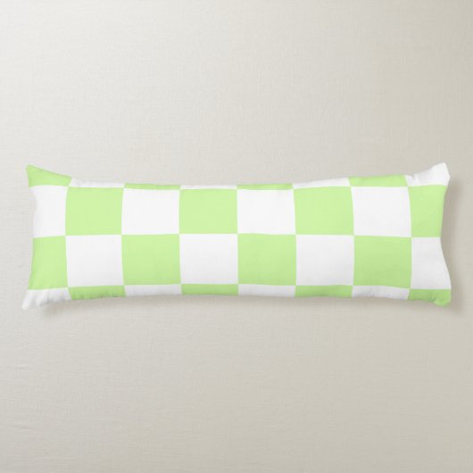 Pastel Green Checkered Gingham Pattern Seitenschläferkissen (Vorderseite)
