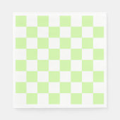 Pastel Green Checkered Gingham Pattern Serviette (Vorderseite)