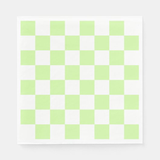 Pastel Green Checkered Gingham Pattern Serviette (Vorderseite)