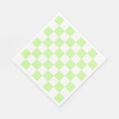 Pastel Green Checkered Gingham Pattern Serviette (Ecke)