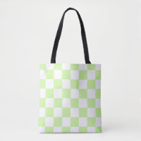 Pastel Green Checkered Gingham Pattern