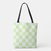 Pastel Green Checkered Gingham Pattern Tasche (Rückseite)