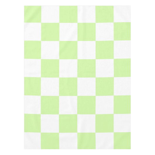 Pastel Green Checkered Gingham Pattern Tischdecke (Vorderseite)