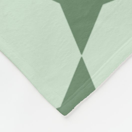 Pastel Green Circle Hexagon skandinavisches Muster Fleecedecke (Ecke)