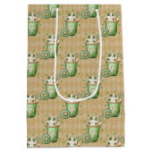 PASTEL GREEN & CREAM IRISH GETRÄNKE MITTLERE GESCHENKTÜTE (Rückseite)