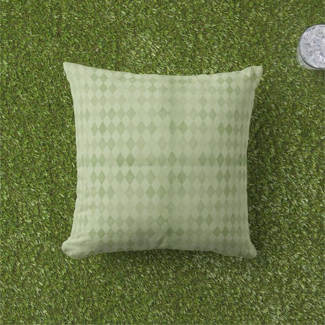 Pastel Green Diamonds Kissen (Golfball-Marker)