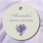 Pastel Green Floral Bow Lavender Brautparty Geschenkanhänger
