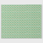 Pastel Green Floral Geschenk Wrap Geschenkpapier (Flach)