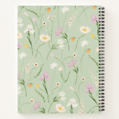 Pastel Green Floral Grace Niedlich Stylish Trendy Notizblock (Rückseite)