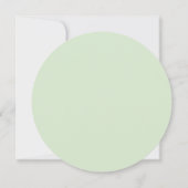 Pastel Green Foto Save the Date Runde Einladung (Rückseite)