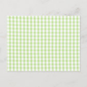 Pastel Green Gingham-Muster Postkarte (Vorderseite)