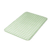 Pastel Green Gingham Pattern Badematte (Schrägansicht)