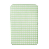 Pastel Green Gingham Pattern Badematte (Vorderseite Vertikal)
