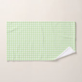 Pastel Green Gingham Pattern Badhandtuch Set (Handtuch)