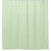 Pastel Green Gingham Pattern Duschvorhang (Vorderseite)