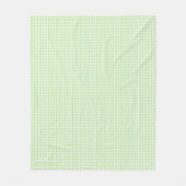 Pastel Green Gingham Pattern Fleecedecke (Vorderseite)