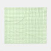 Pastel Green Gingham Pattern Fleecedecke (Vorderseite (Horizontal))
