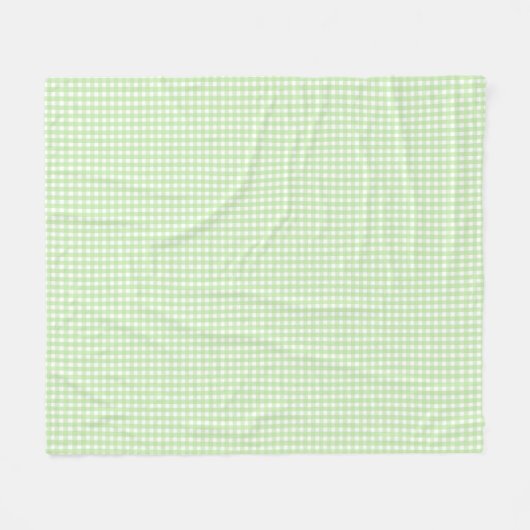 Pastel Green Gingham Pattern Fleecedecke (Vorderseite (Horizontal))
