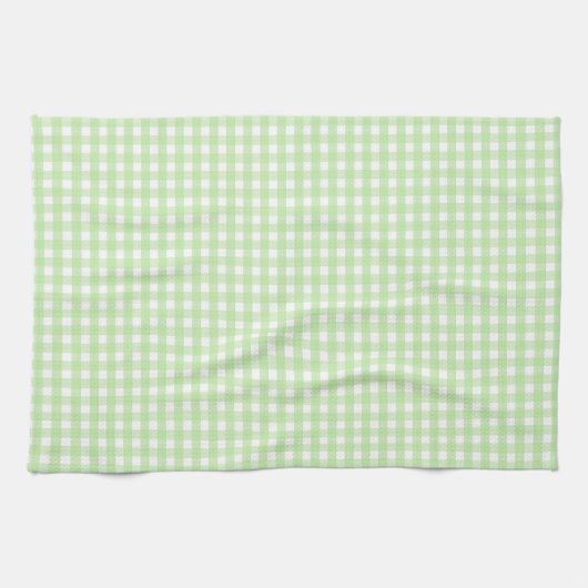 Pastel Green Gingham Pattern Handtuch (Horizontal)