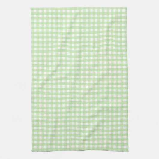Pastel Green Gingham Pattern Handtuch (Vertikal)