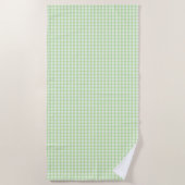 Pastel Green Gingham Pattern Strandtuch (Vorderseite)