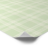 Pastel Green Gingham Poster (Ecke)