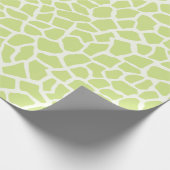 Pastel Green Giraffe Spots Muster Geschenkpapier (Ecke)