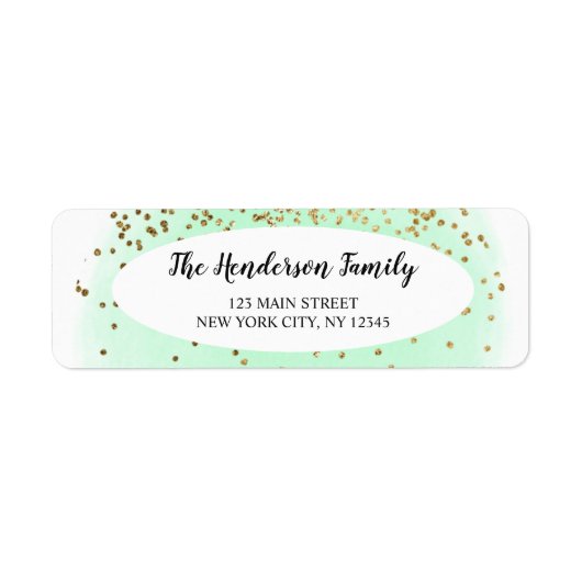 Pastel Green Gold Glitzer Weihnachten (Vorne)