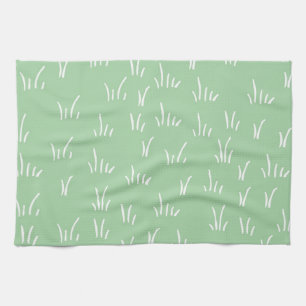 Pastel Green Grass Summer Vibes Landscaper Geschirrtuch